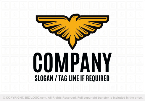 Logo 8927: Unique Gold Eagle Logo