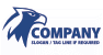 Blue And White Eagle Head Logo