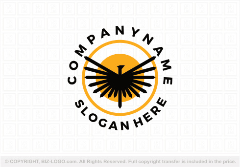 Logo 9294: Golden Sun Eagle Logo