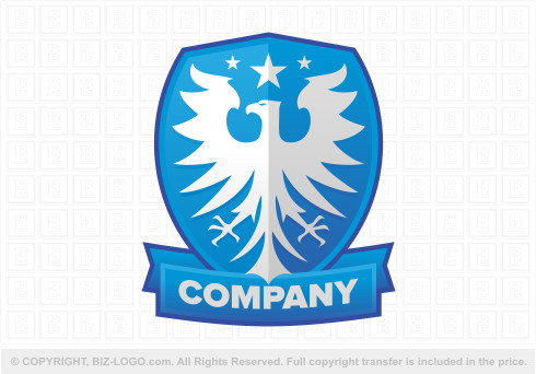 9334: Blue Eagle Shield Logo