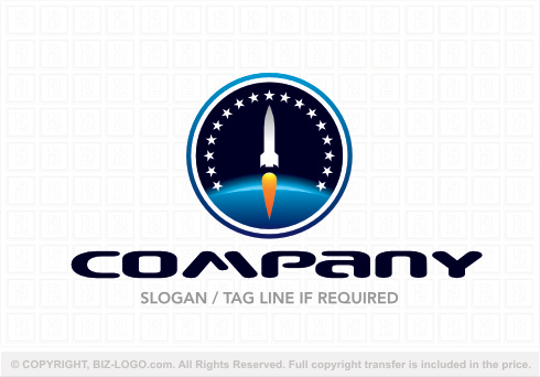 8813: Space Exploration Rocket Logo
