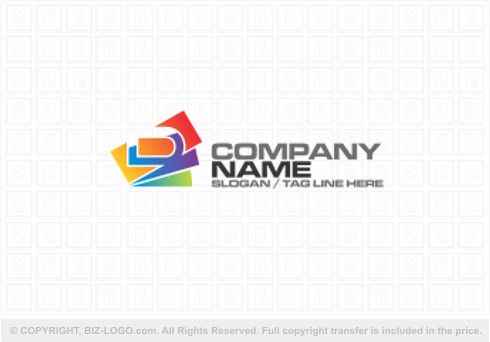 Logo 9412: Fun Rainbow Letter D Logo