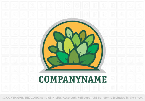 9335: Green Plant Logo