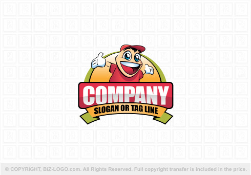 Logo 9416: Happy Mascot Logo