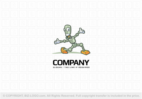 Logo 9383: Happy Robot Logo