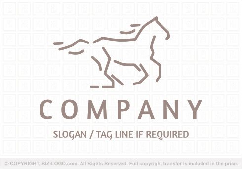 Logo 8847: Silhouette Horse Logo