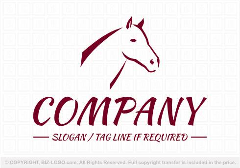 Logo 8848: Elegant Horse Head Logo