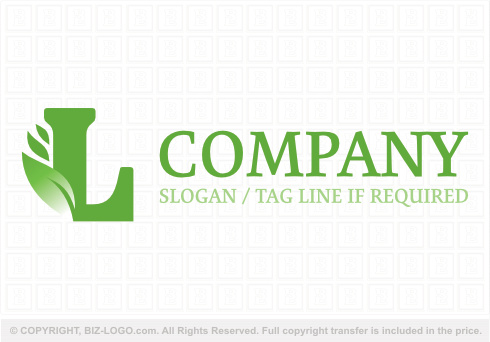 Logo 8791: Eco Friendly Letter L Logo