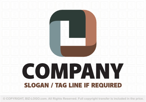 Logo 8784: Unique Square Letter L Logo