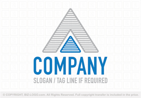 Logo 8876: Double Pyramid Letter A Logo