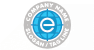 Blue Globe Letter E Logo