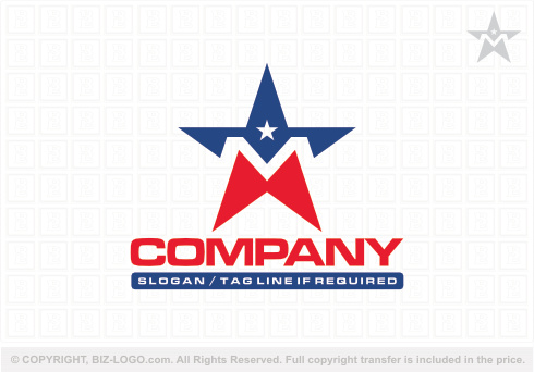 Logo 9076: Big Star Letter M Logo