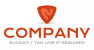 Orange Shield Letter N Logo