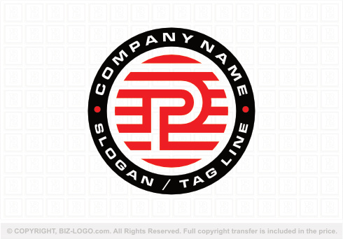 Logo 9170: Badge Letter P Logo