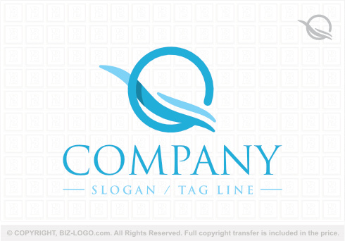 Logo 9104: Ocean Letter Q Logo