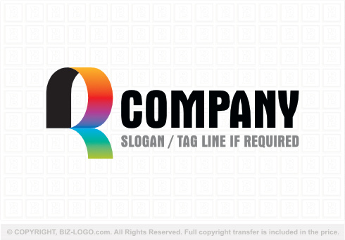 8951: Rainbow Colors Letter R Logo