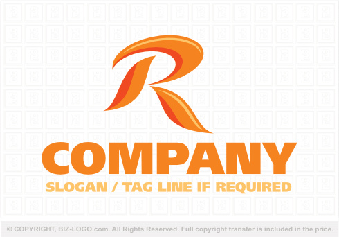Logo 8940: Letter R In Orange Logo