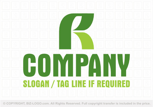Logo 8944: Big Green Letter R Logo