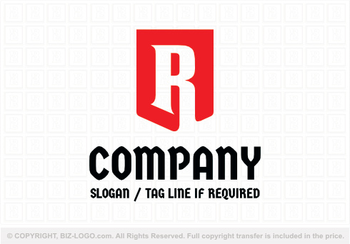 Logo 8945: Red Shield Letter R Logo