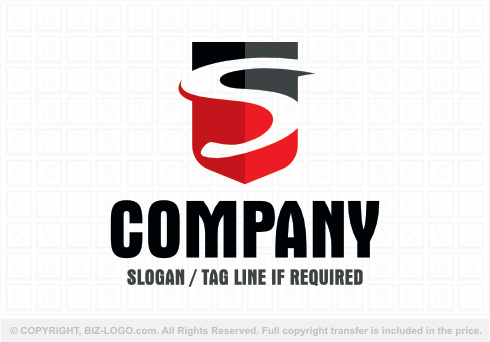 Logo 8909: 3D Shield Letter S Logo