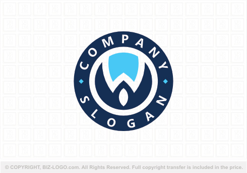 Logo 9216: Badge Letter W Logo