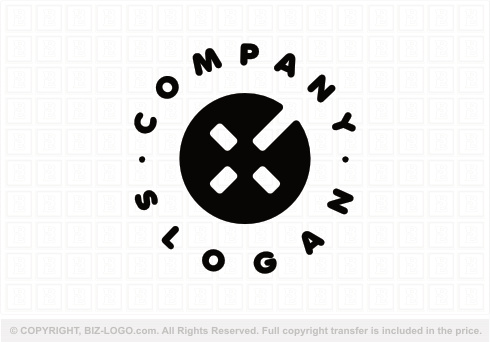 Logo 9207: Black And White Letter X Logo