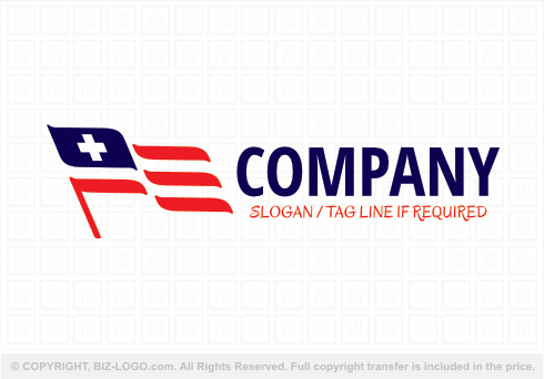 Logo 8767: USA Medical Flag Logo