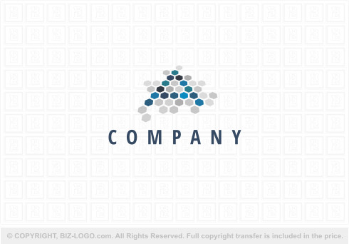 Logo 9418: Hexagon Letter A Logo