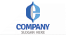 Blue Monogram Letter E Logo