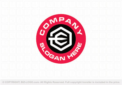 Logo 9306: Creative Red Letter E Logo