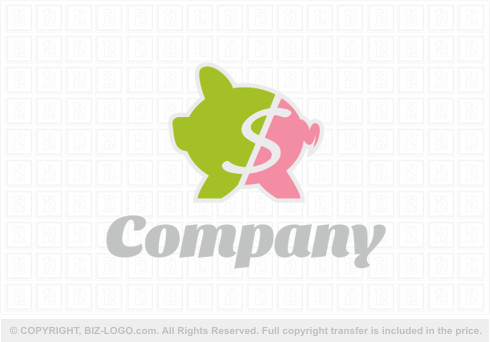 Logo 9391: Piggy Bank Logo