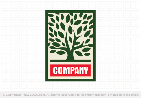 9186: Big Tree With Leaves Logo