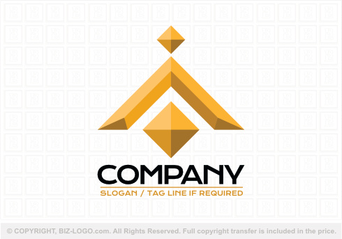 Logo 9094: Diamond Shaped Roof Logo