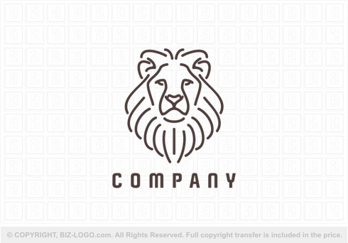 Logo 9392: Sihouette Lion Logo