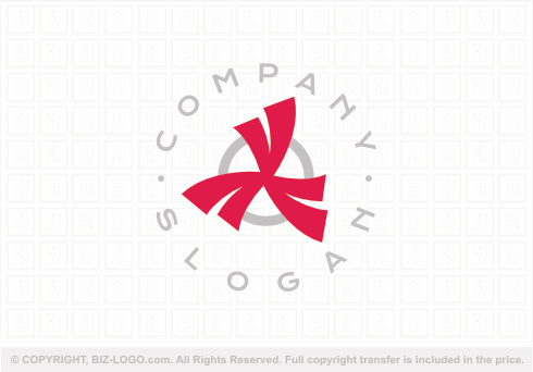 Logo 9264: Red Spinning Swoosh Logo