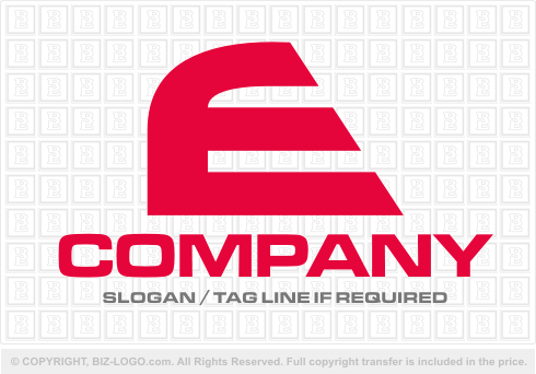 Logo 770: Bold Red Letter E Logo