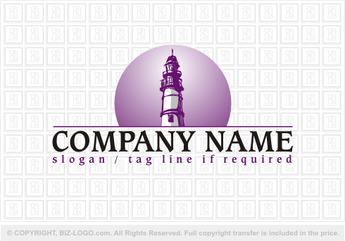 Logo 499: Purple Lighthouse Logo