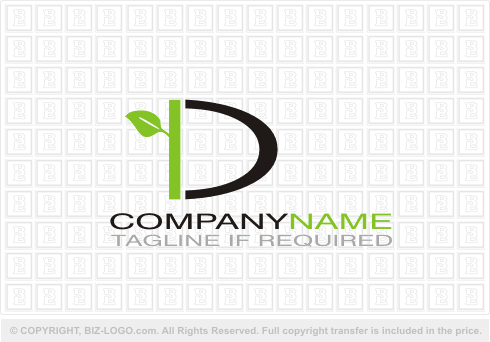Logo 660: Leaf Letter D Logo