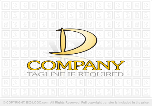 Logo 661: Gold Letter D Logo