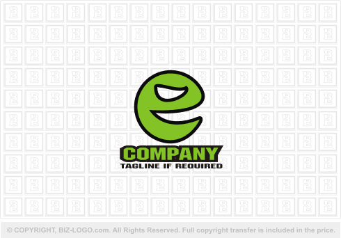 Logo 768: Green Eye E Logo