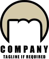 Logo 1252: Letter M Silhouette Logo