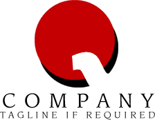Logo 1414: Red Dot Q Logo