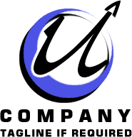 Logo 1696: Letter U Arrow Logo