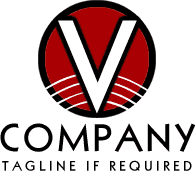 Logo 2075: Letter V Circle Logo