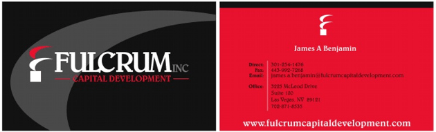 Double-sided Business Card Design Example