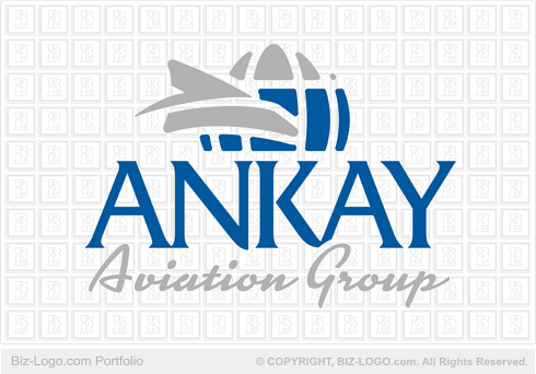 Abstract Airplane Globe Travel Logo