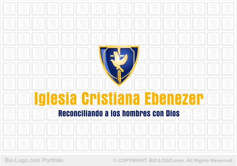 Dove Cross Shield Church Logo