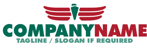 Wings Logo with Abstract Lines