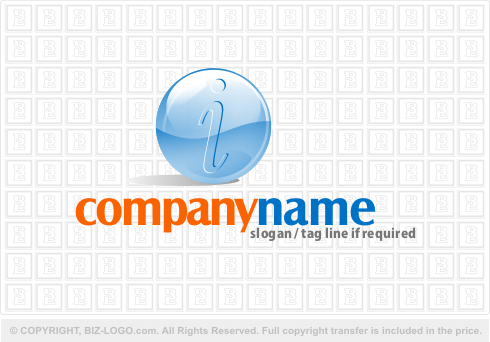 Logo 1089: Glass Letter I Logo