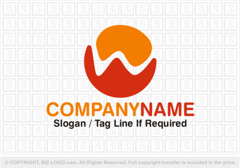 Logo 2104: Orange Letter W Logo